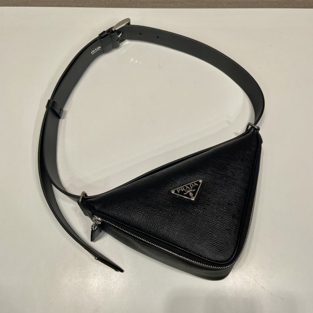 Pra*a saffiano leather belt bag