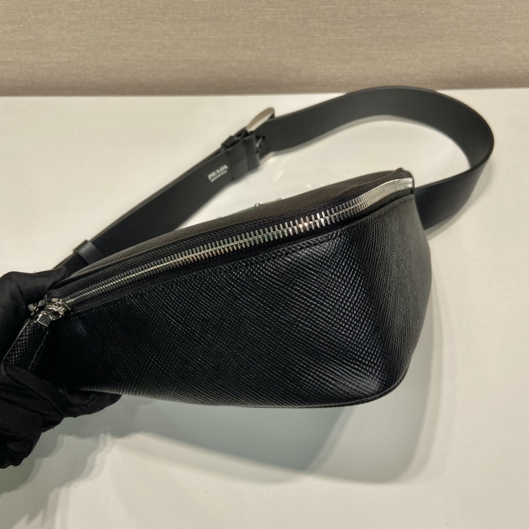 Pra*a saffiano leather belt bag