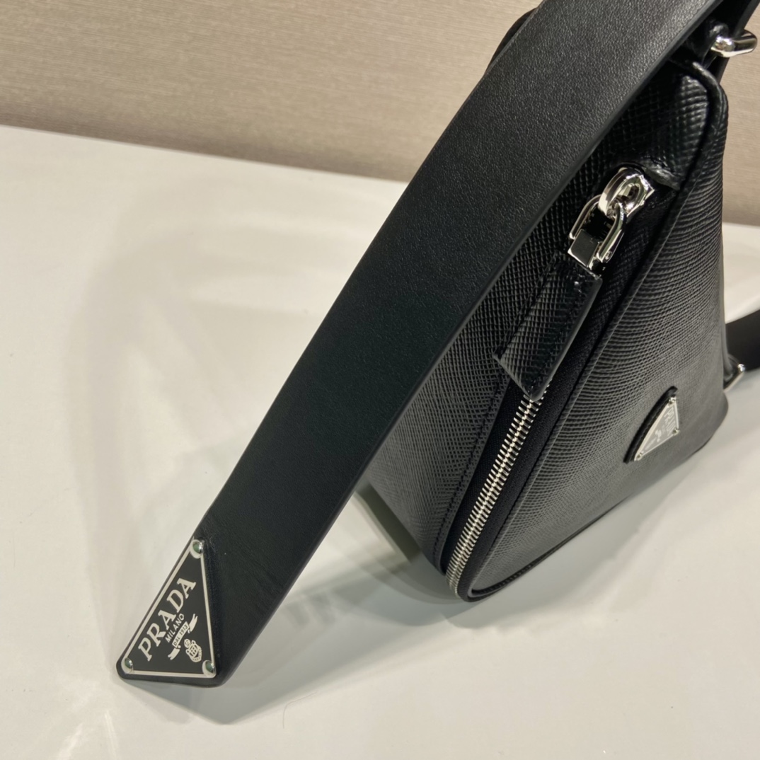 Pra*a saffiano leather belt bag