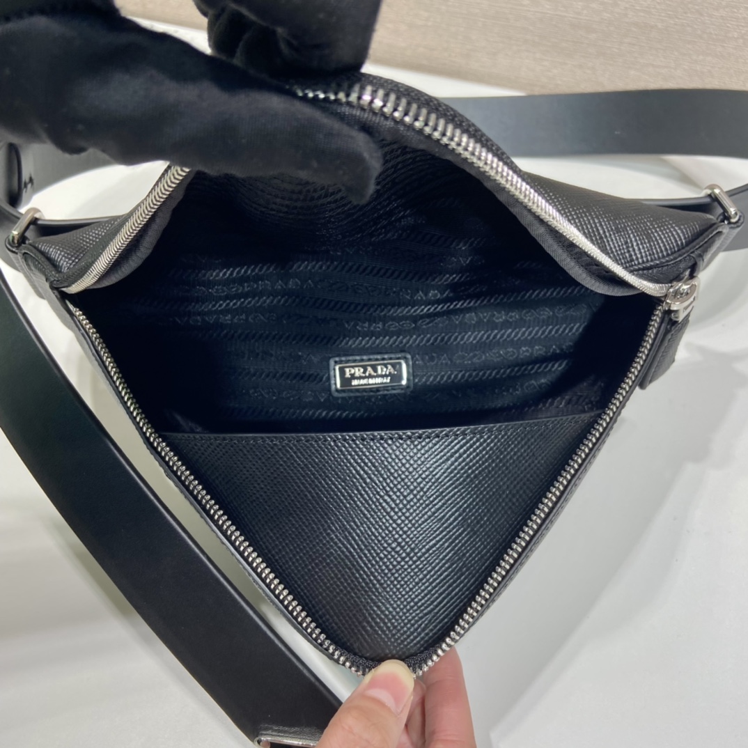 Pra*a saffiano leather belt bag