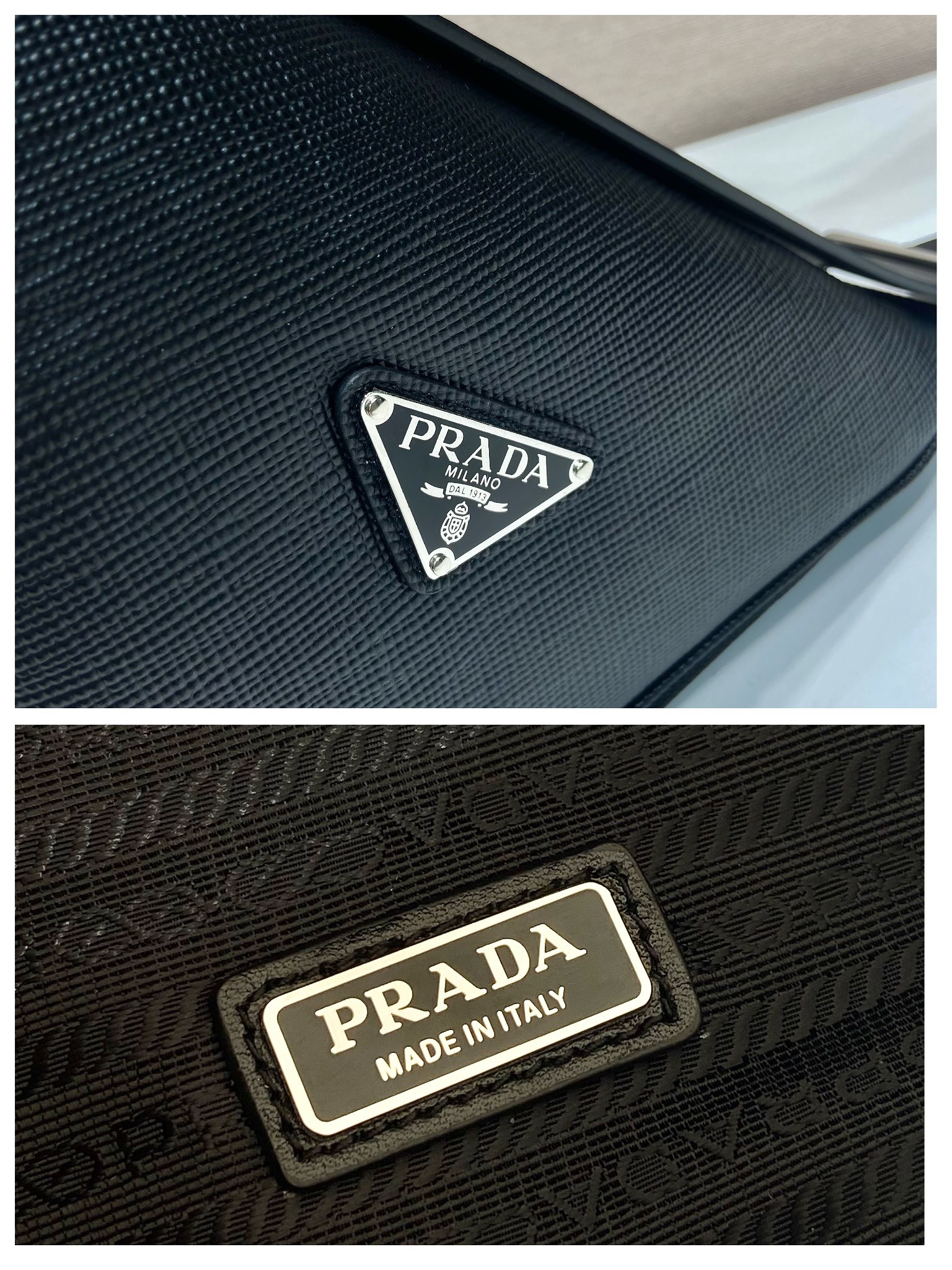 Pra*a saffiano leather belt bag