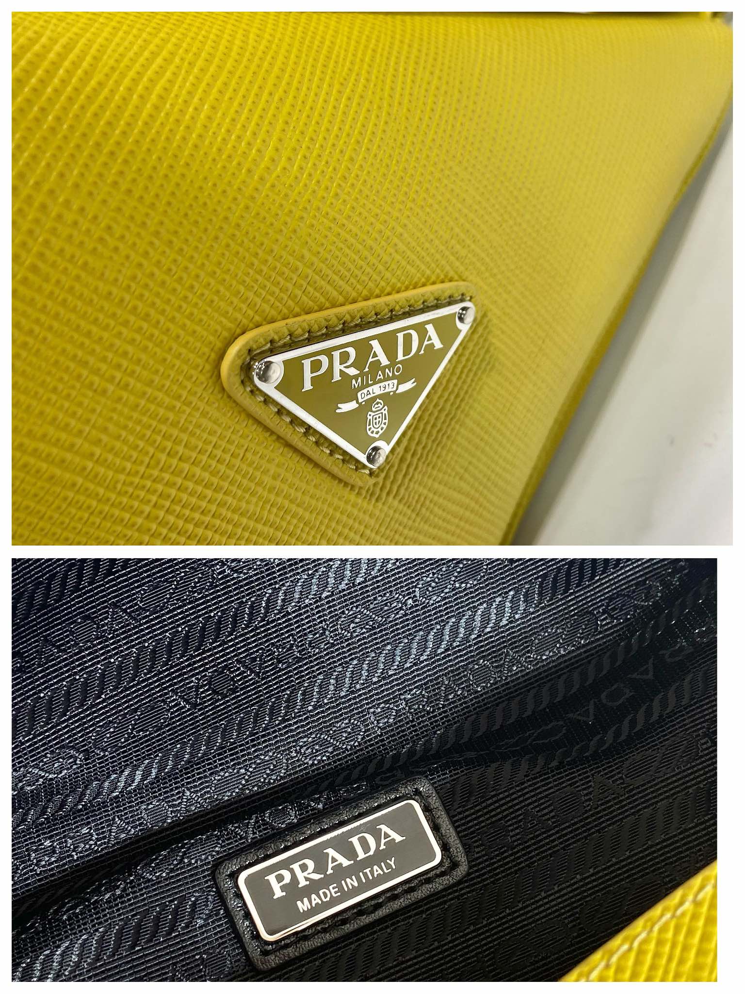 Pra*a saffiano leather belt bag