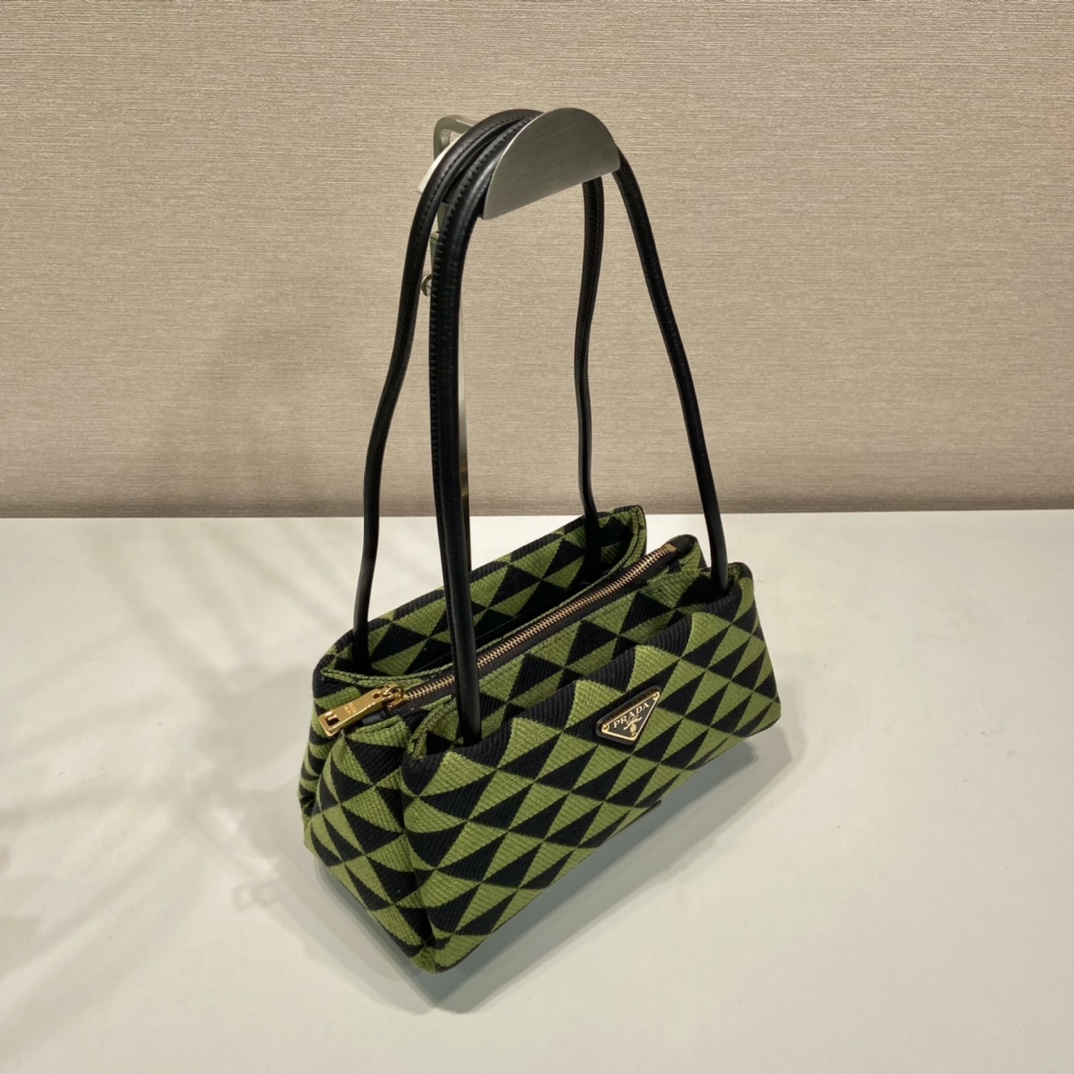 Pra*a small embroidered fabric Pra*a symbole bag