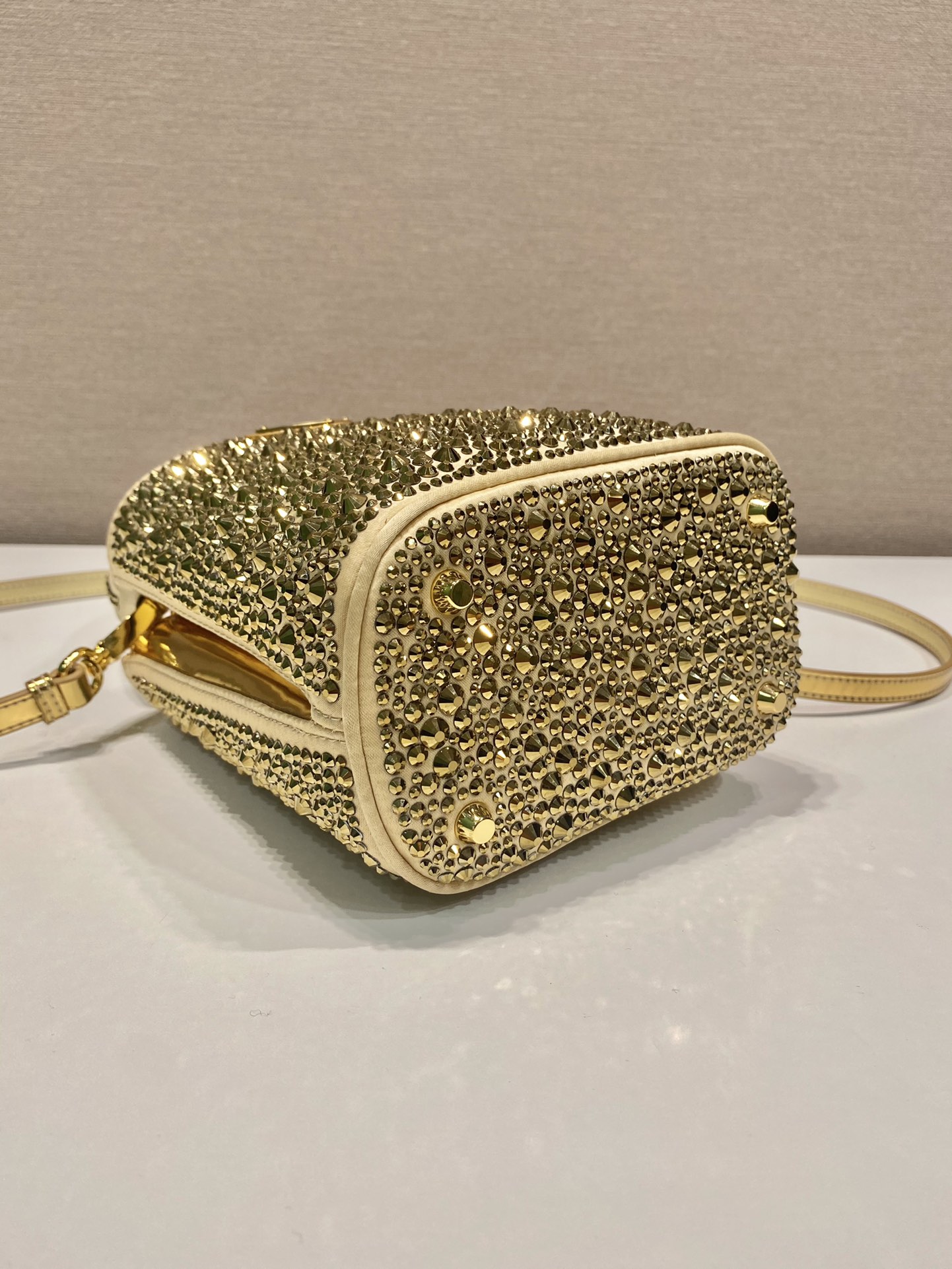 Pra*a panier satin bag with crystals