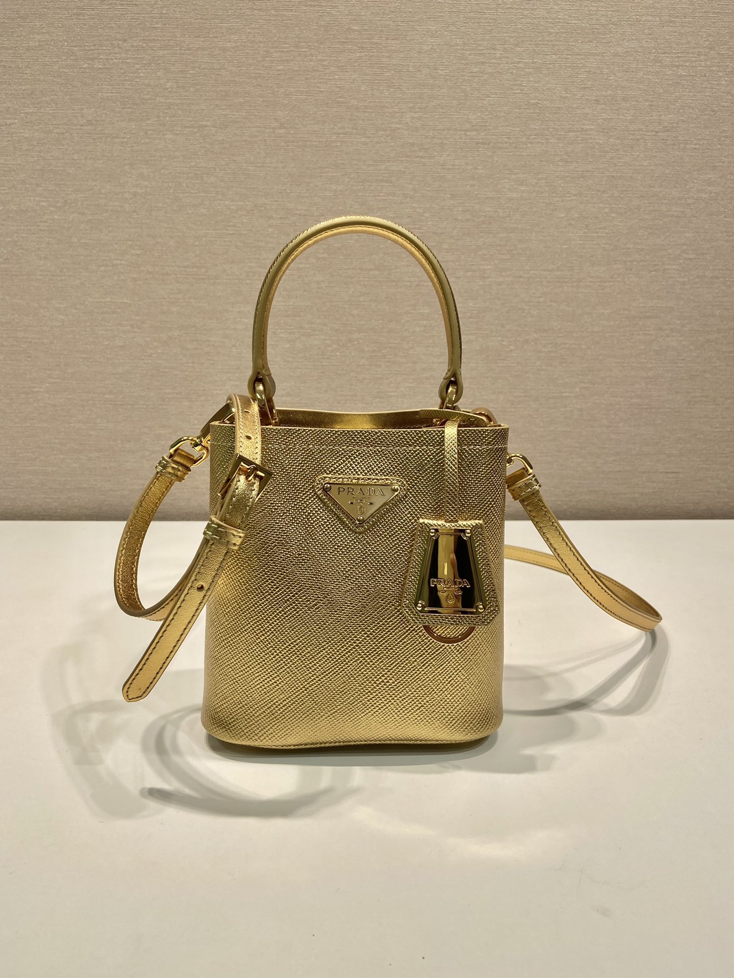 Pra*a panier satin bag with crystals