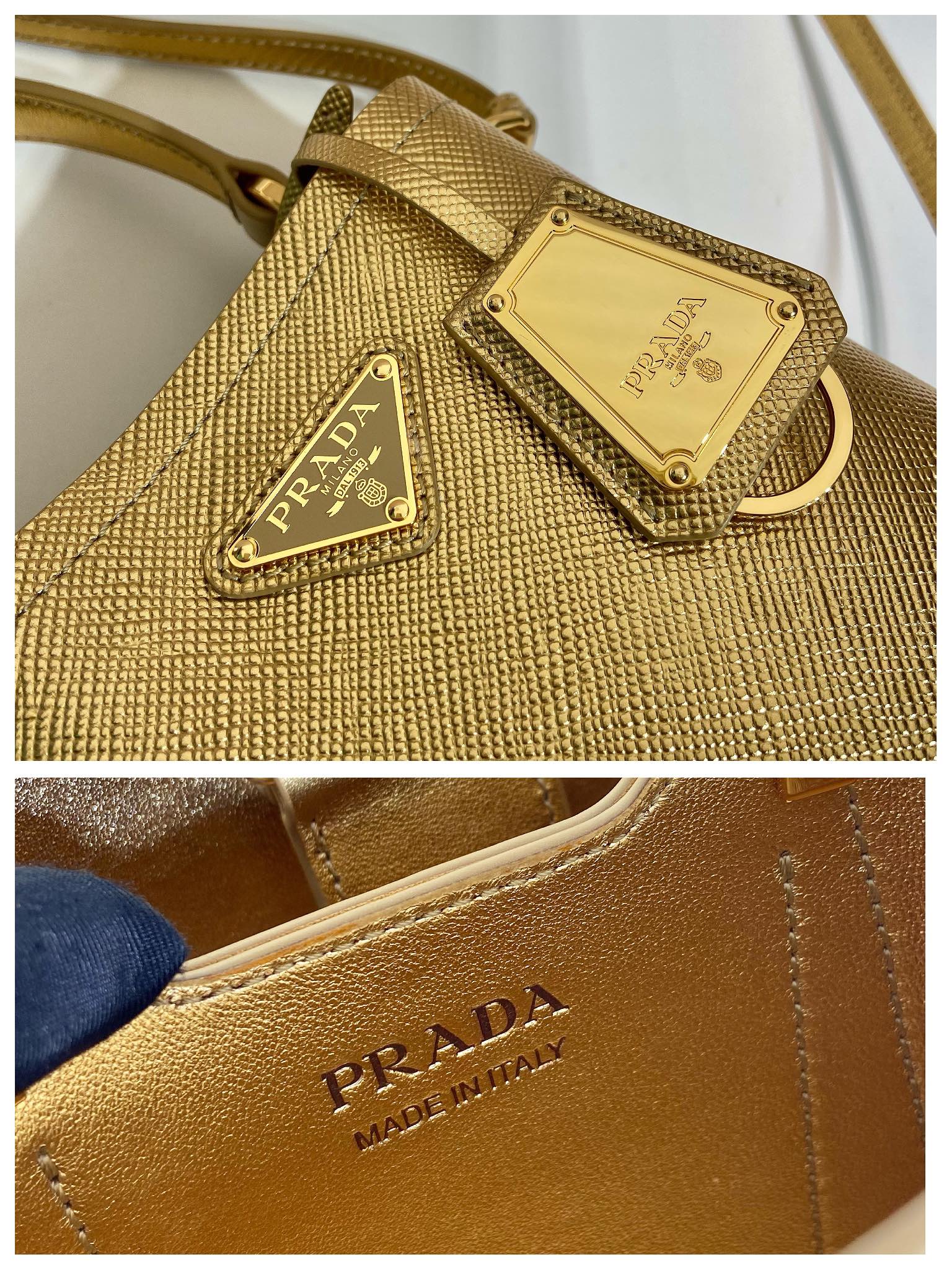 Pra*a panier satin bag with crystals