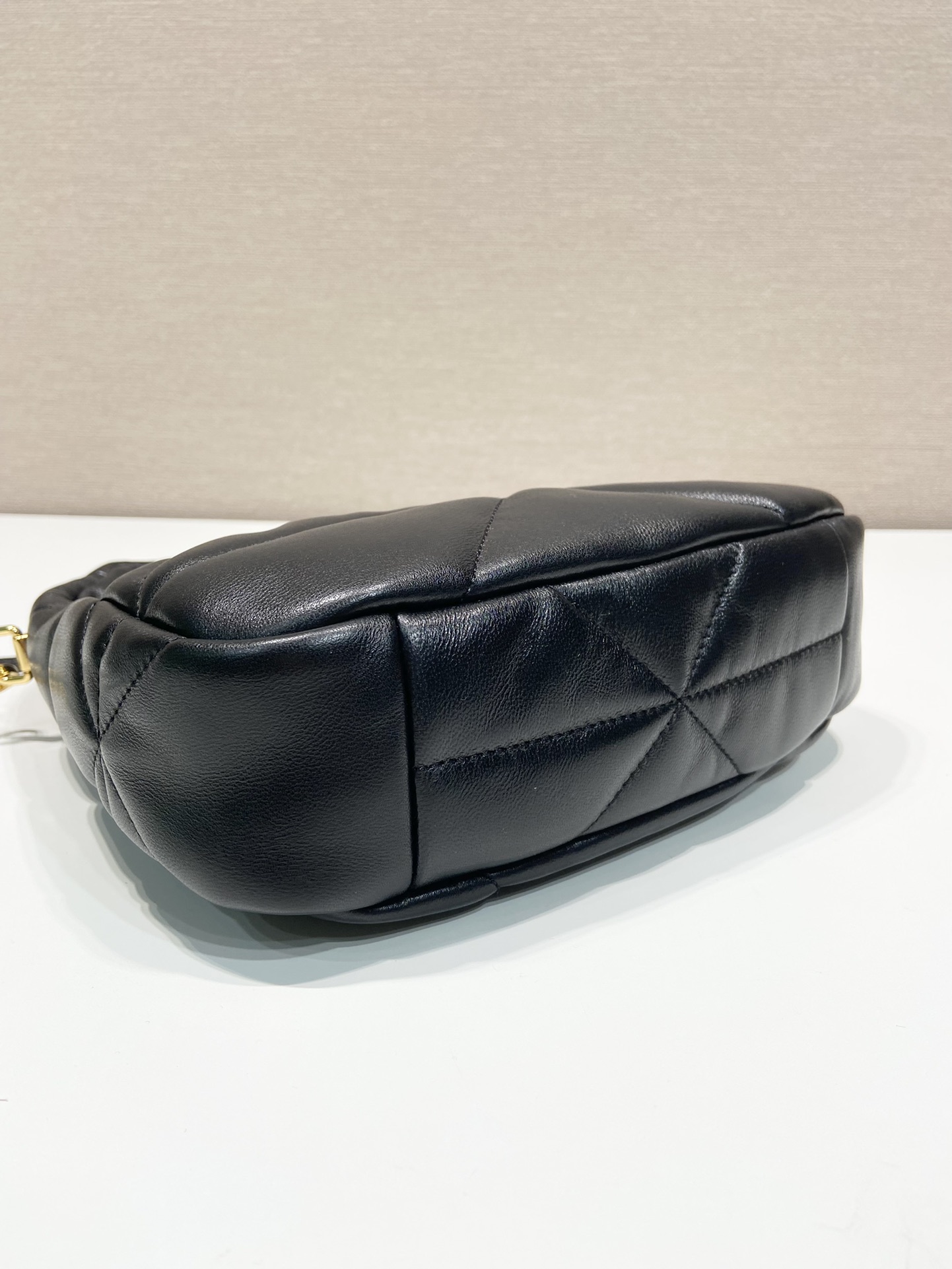 Pra*a nappa-leather mini bag with topstitching