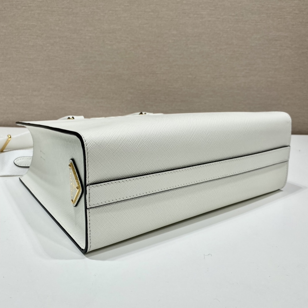 Pra*a medium saffiano leather handbag