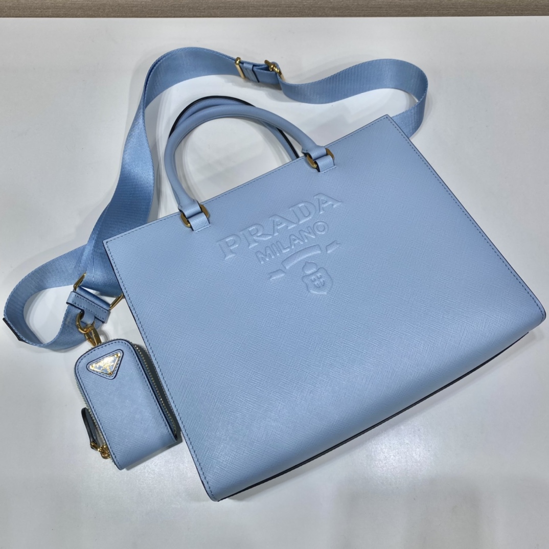 Pra*a medium saffiano leather handbag