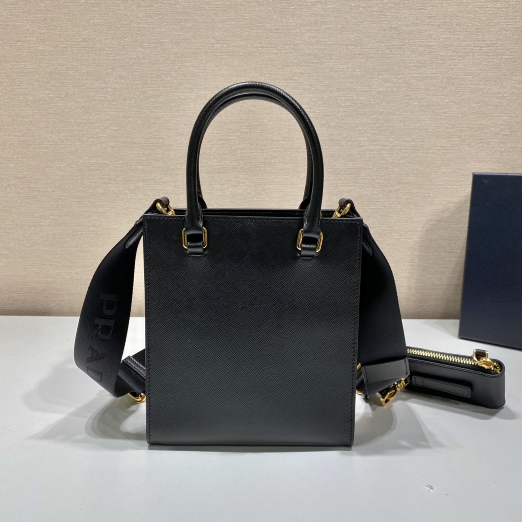 Pra*a small saffiano leather handbag