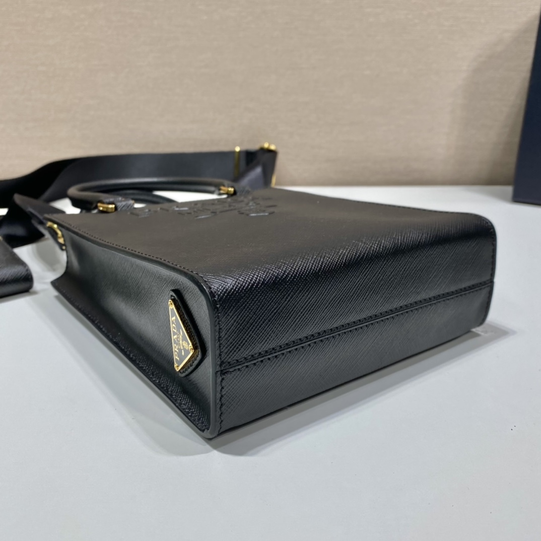Pra*a small saffiano leather handbag