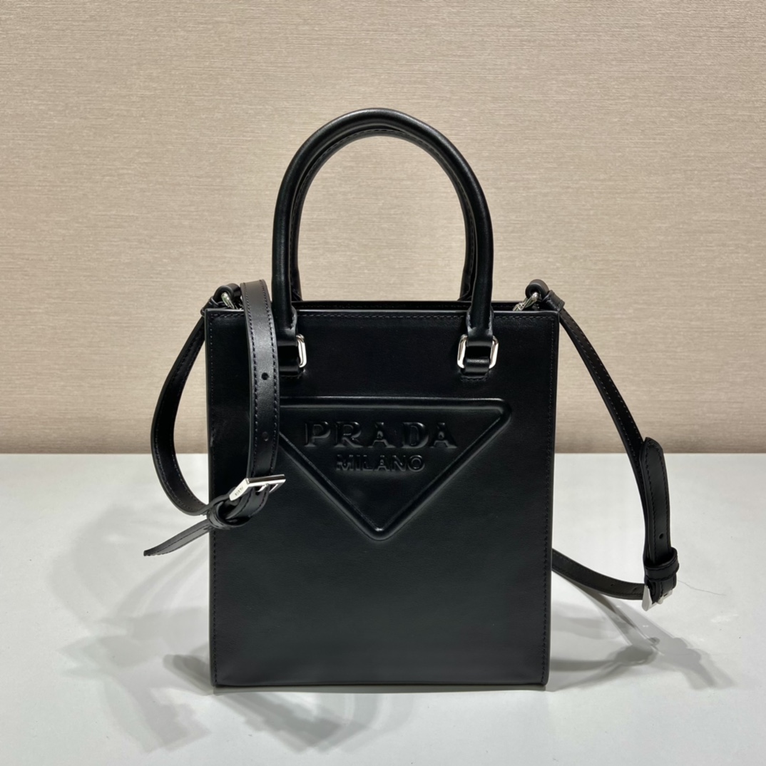 Pra*a small saffiano leather handbag