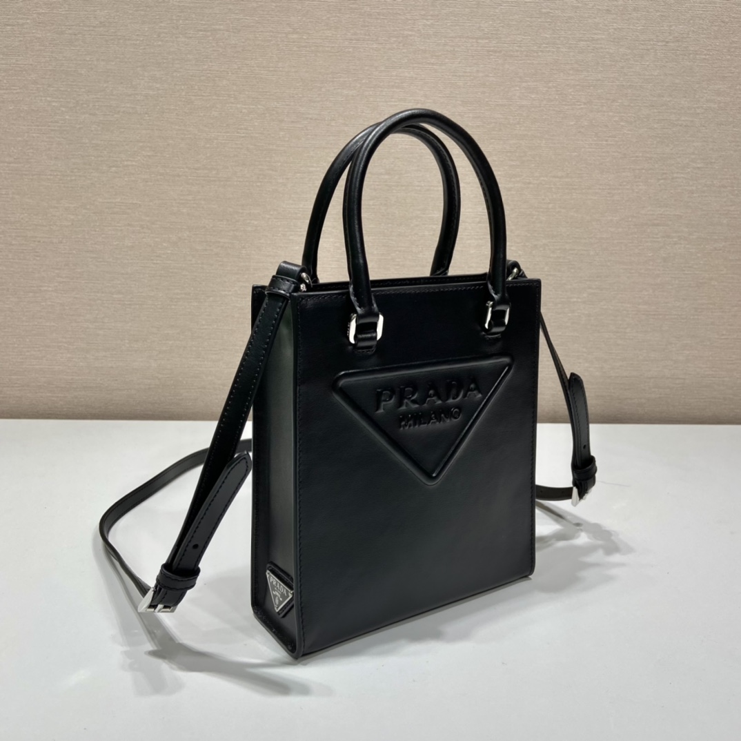 Pra*a small saffiano leather handbag