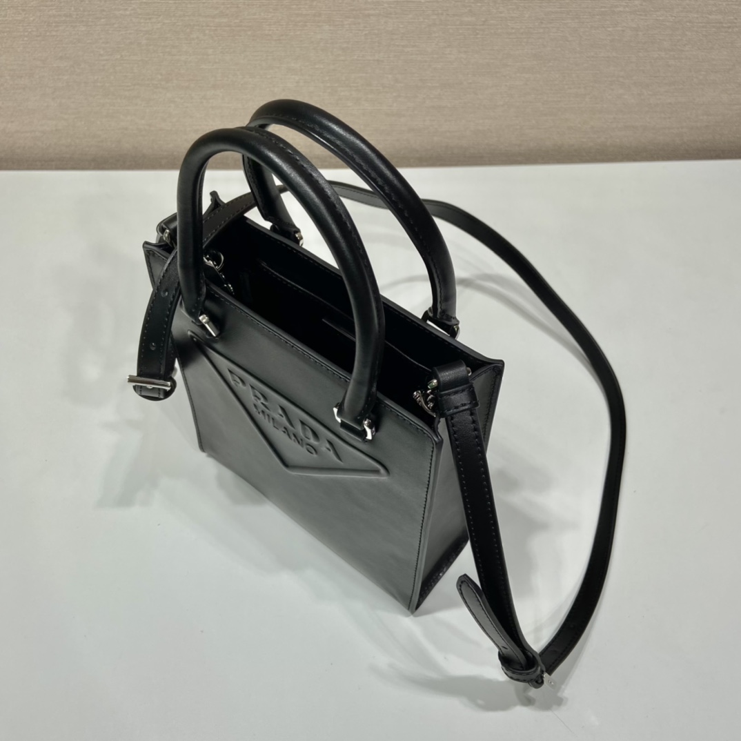 Pra*a small saffiano leather handbag