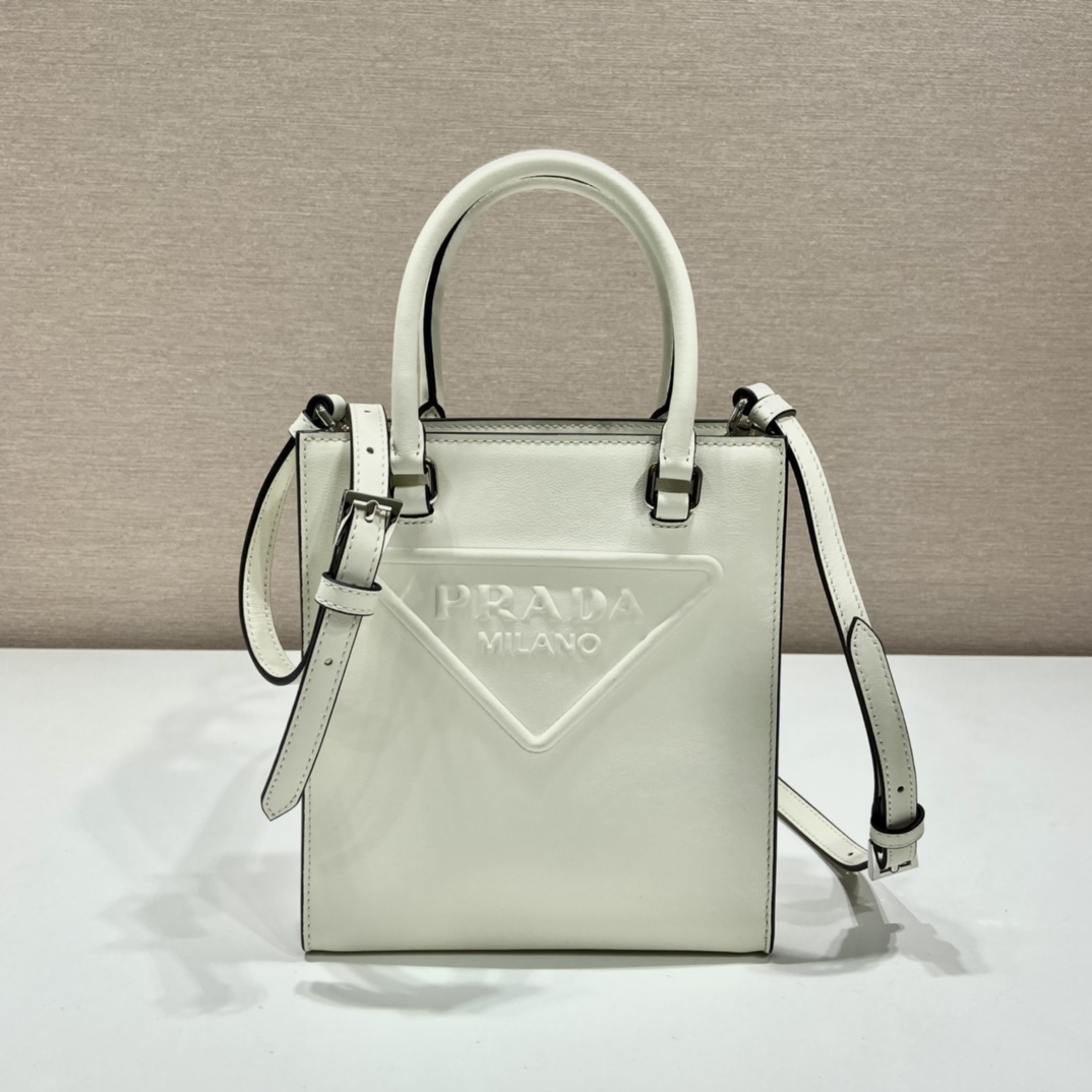 Pra*a small saffiano leather handbag
