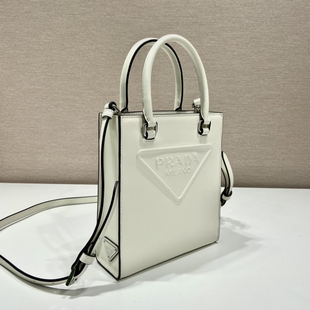 Pra*a small saffiano leather handbag
