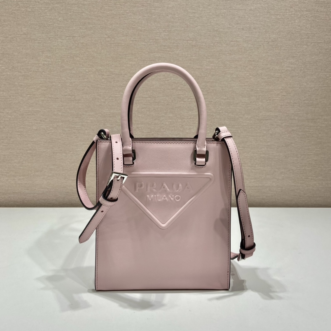 Pra*a small saffiano leather handbag
