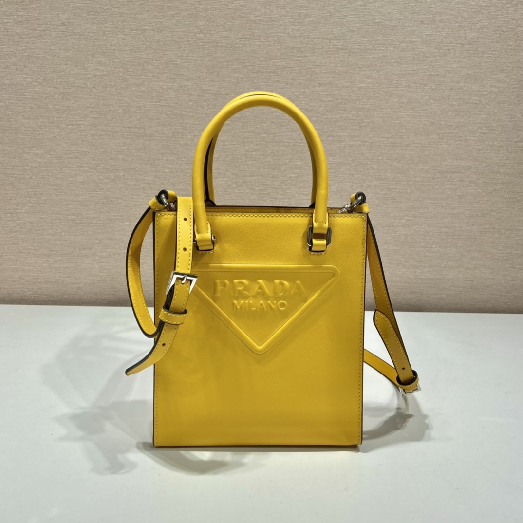 Pra*a small saffiano leather handbag