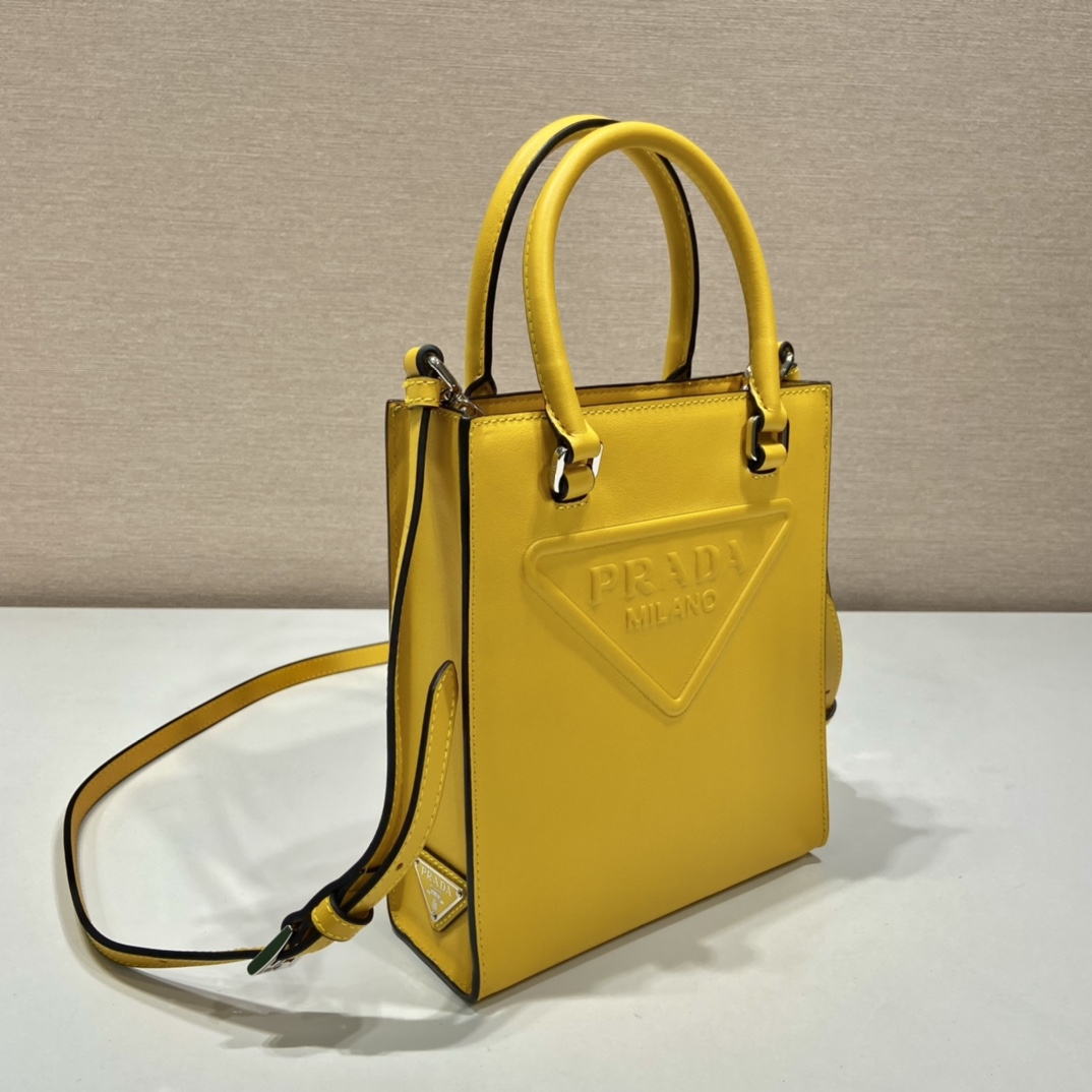 Pra*a small saffiano leather handbag