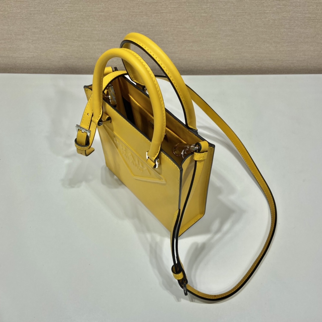 Pra*a small saffiano leather handbag