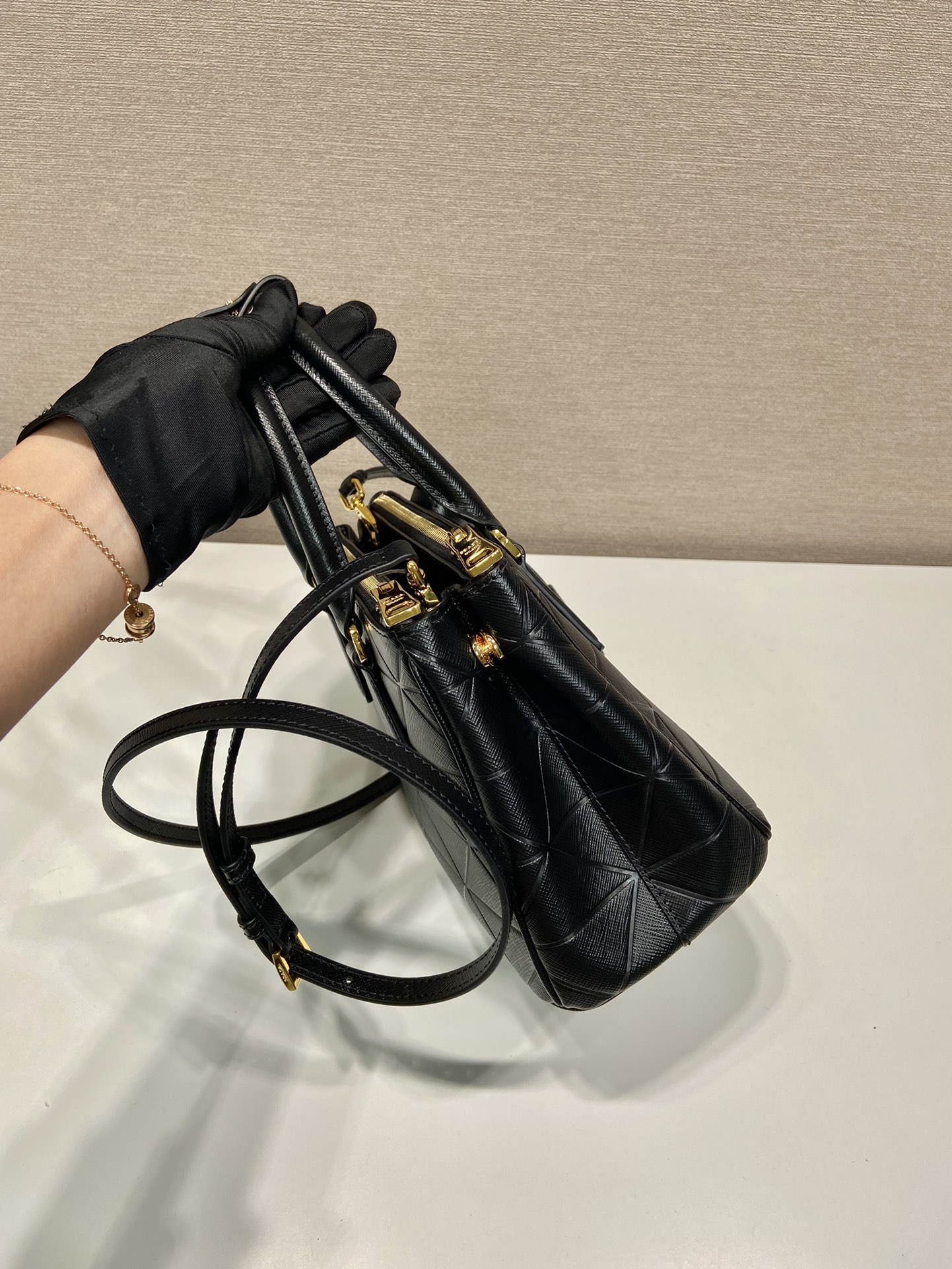 small Pra*a galleria saffiano leather bag