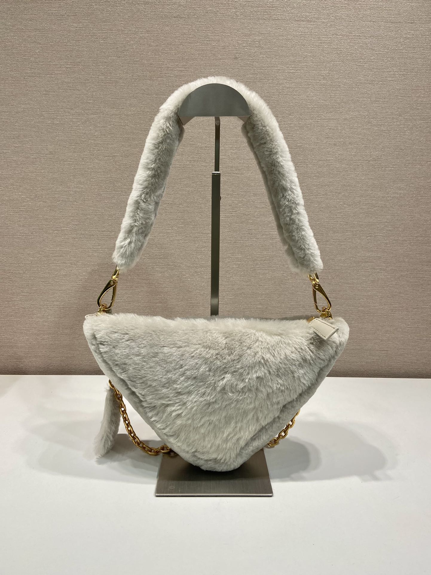 Pra*a shearling mini-bag