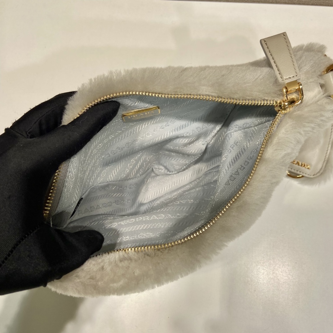 Pra*a shearling mini-bag