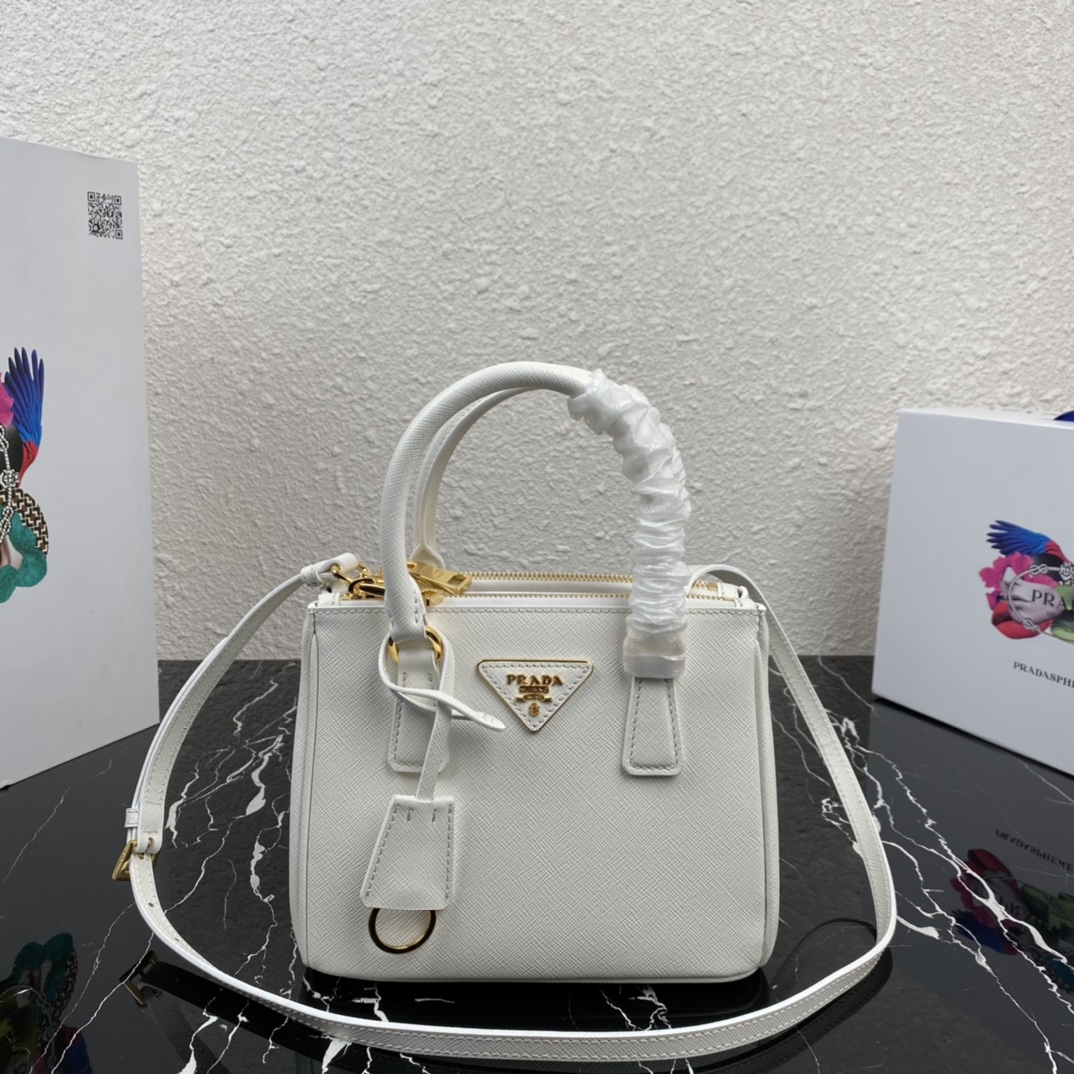 Pra*a galleria saffiano leather mini-bag