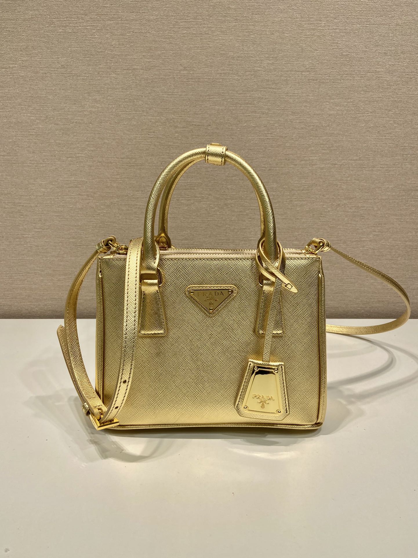 Pra*a galleria saffiano leather mini-bag