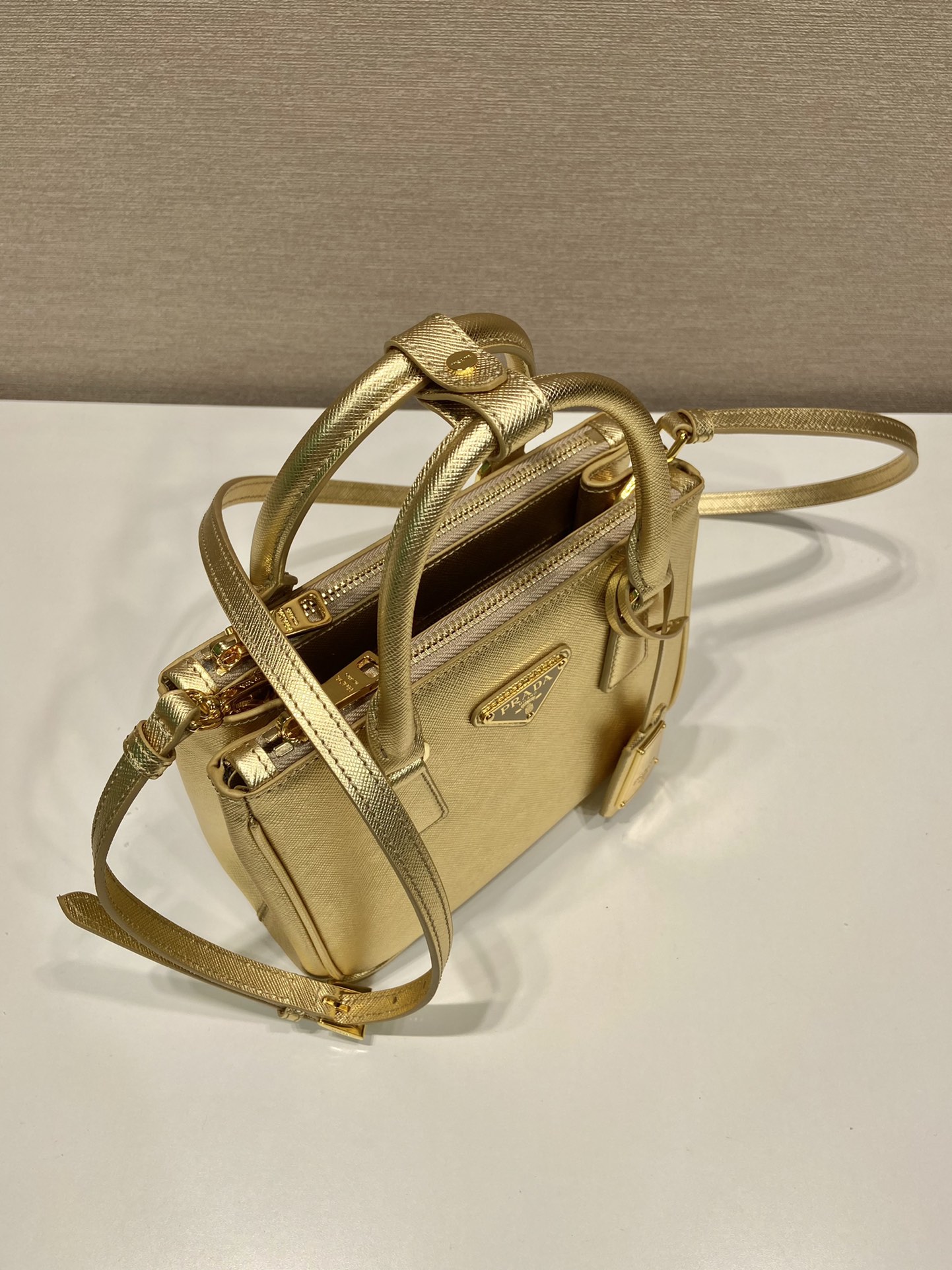 Pra*a galleria saffiano leather mini-bag