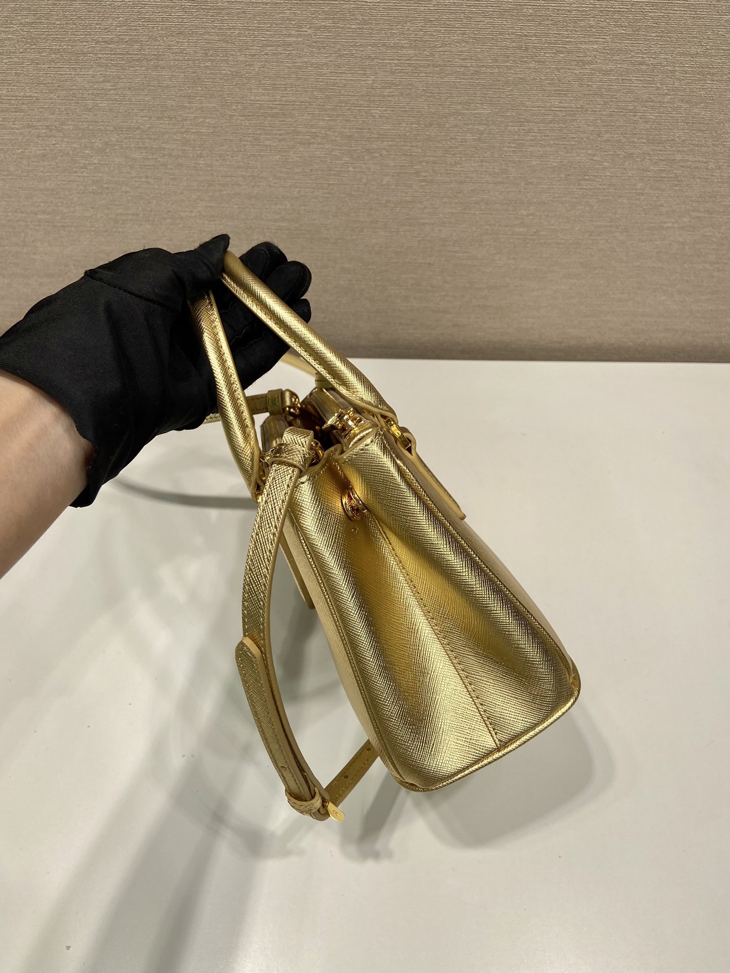 Pra*a galleria saffiano leather mini-bag