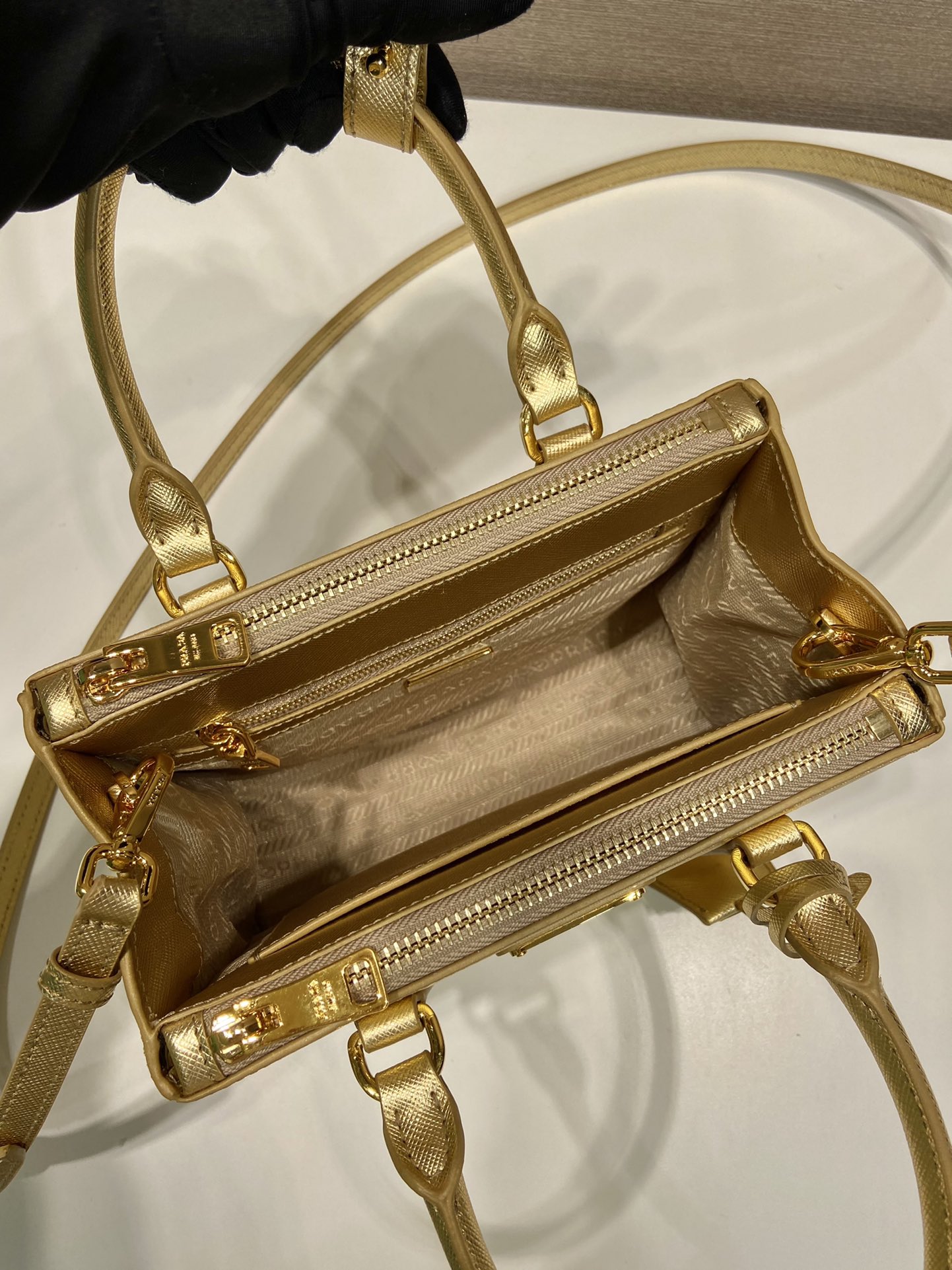 Pra*a galleria saffiano leather mini-bag