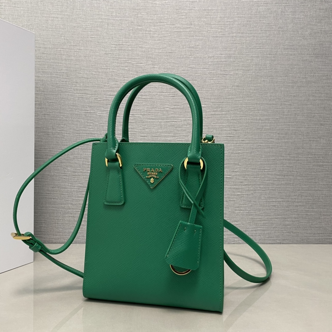 Pra*a saffiano leather handbag