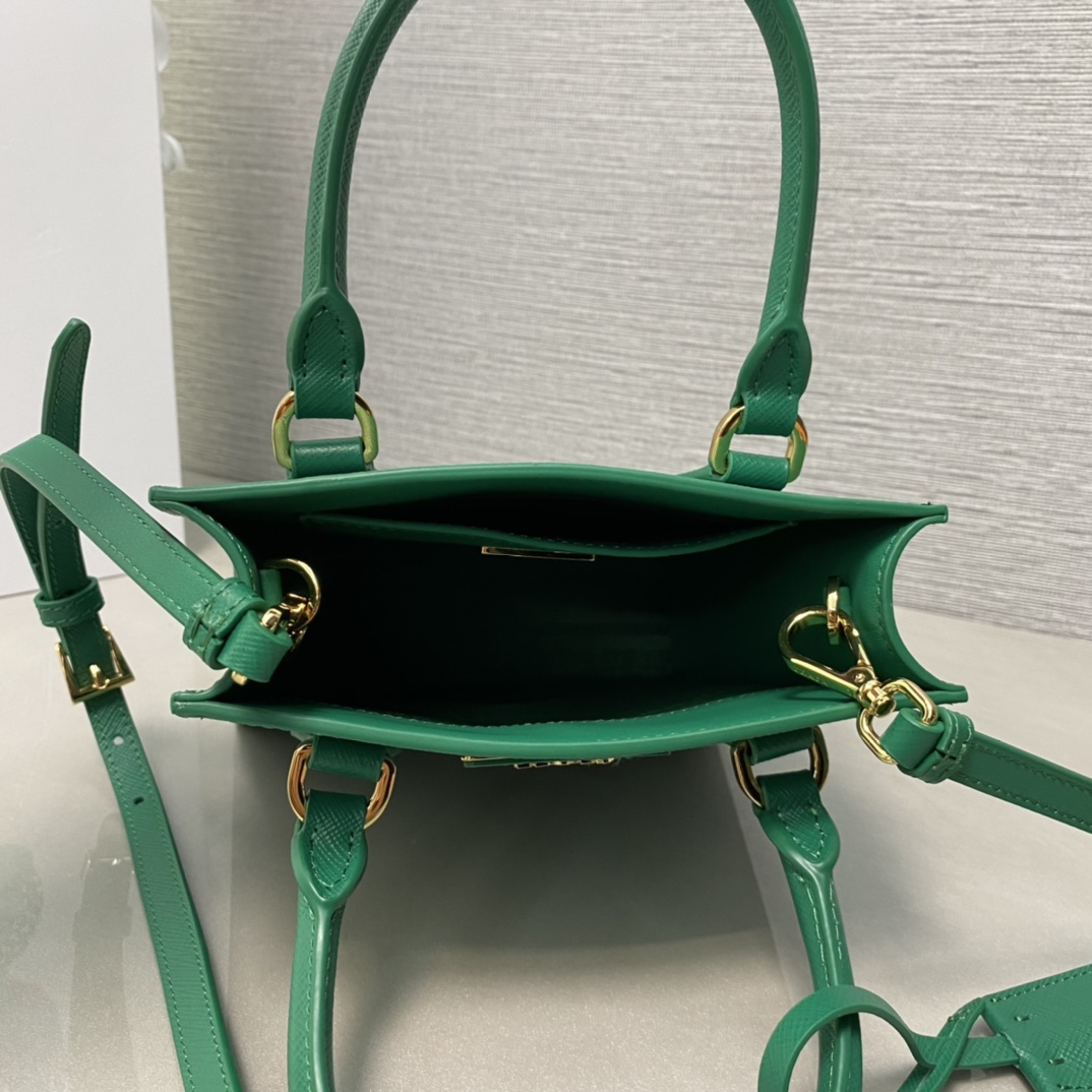 Pra*a saffiano leather handbag