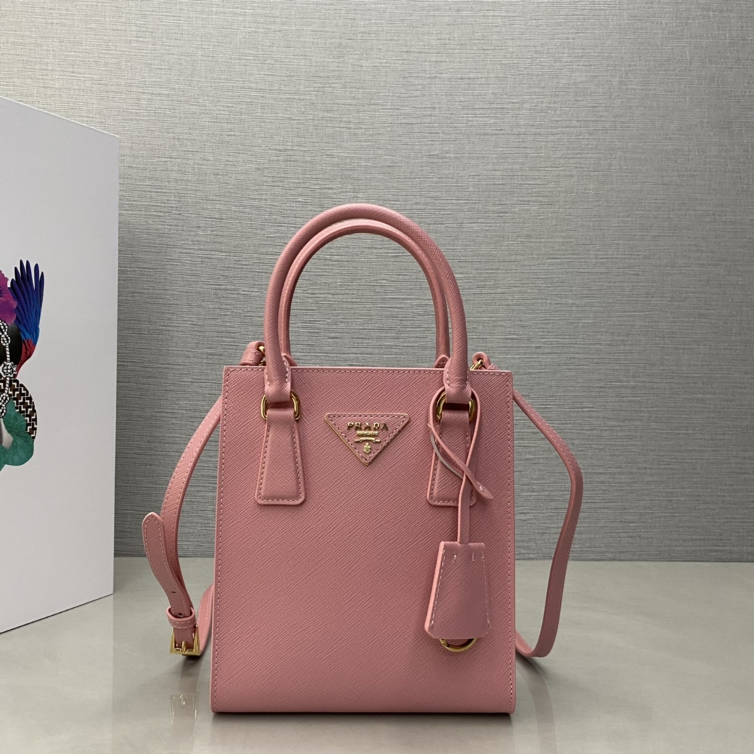 Pra*a saffiano leather handbag