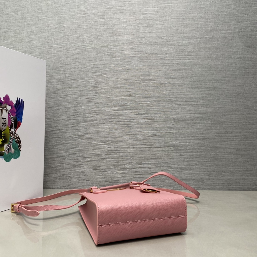 Pra*a saffiano leather handbag