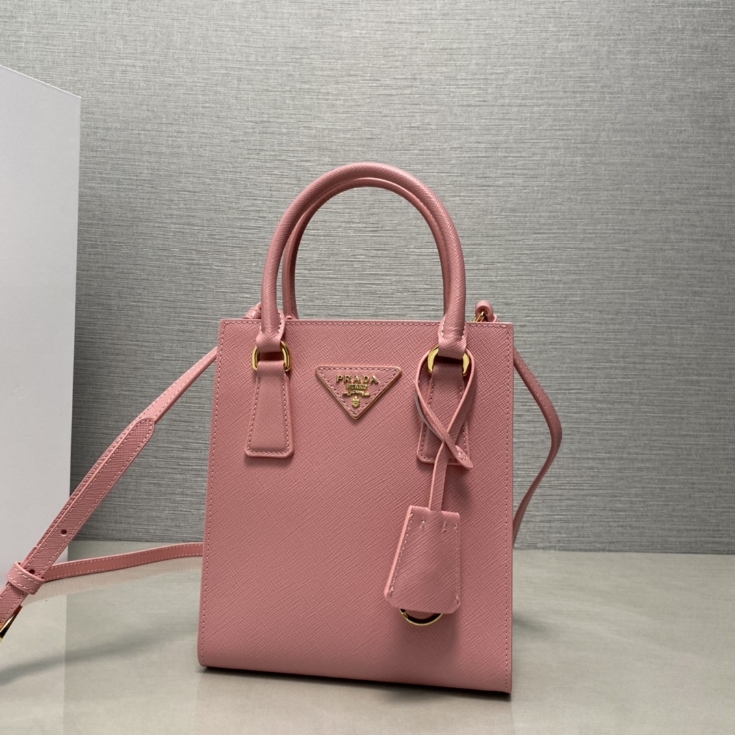 Pra*a saffiano leather handbag