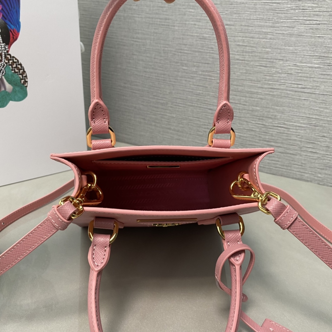 Pra*a saffiano leather handbag