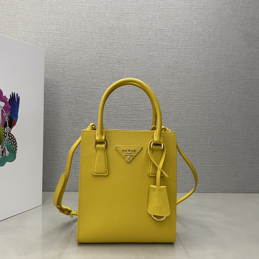 Pra*a saffiano leather handbag