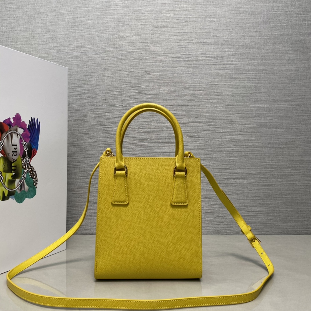 Pra*a saffiano leather handbag