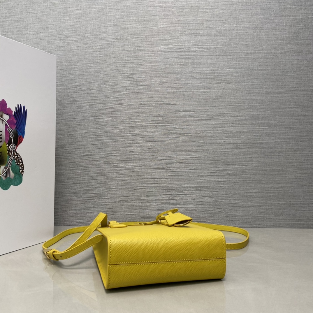 Pra*a saffiano leather handbag