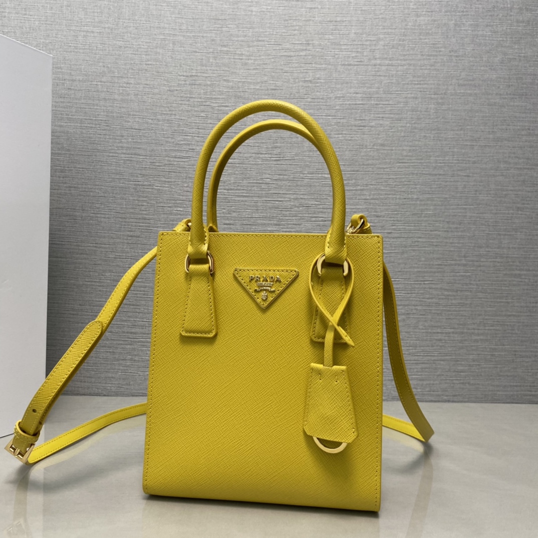 Pra*a saffiano leather handbag