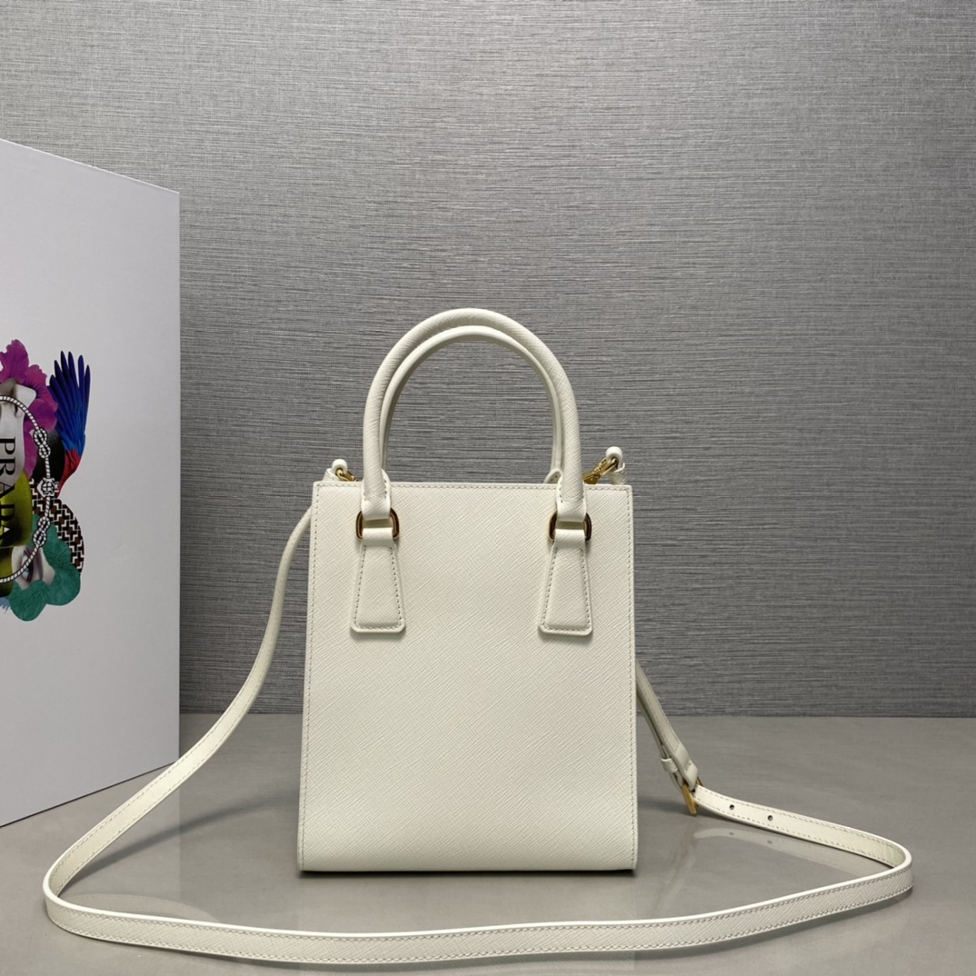 Pra*a saffiano leather handbag