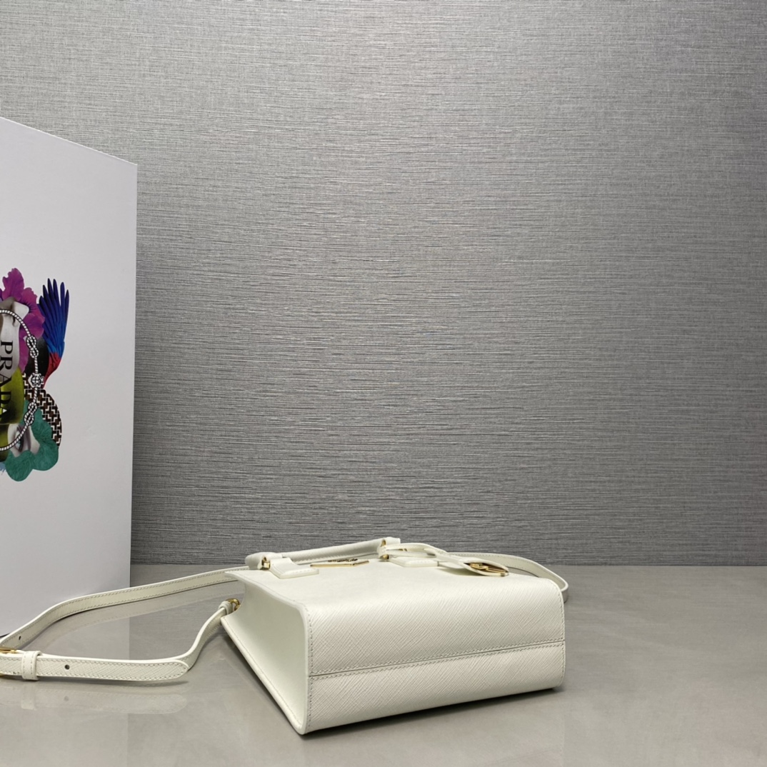 Pra*a saffiano leather handbag