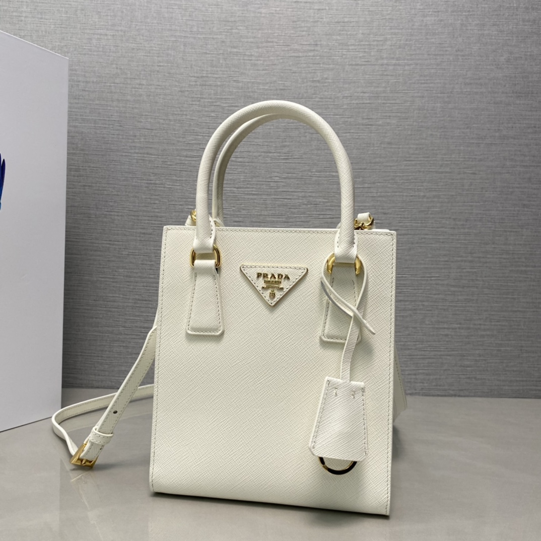 Pra*a saffiano leather handbag