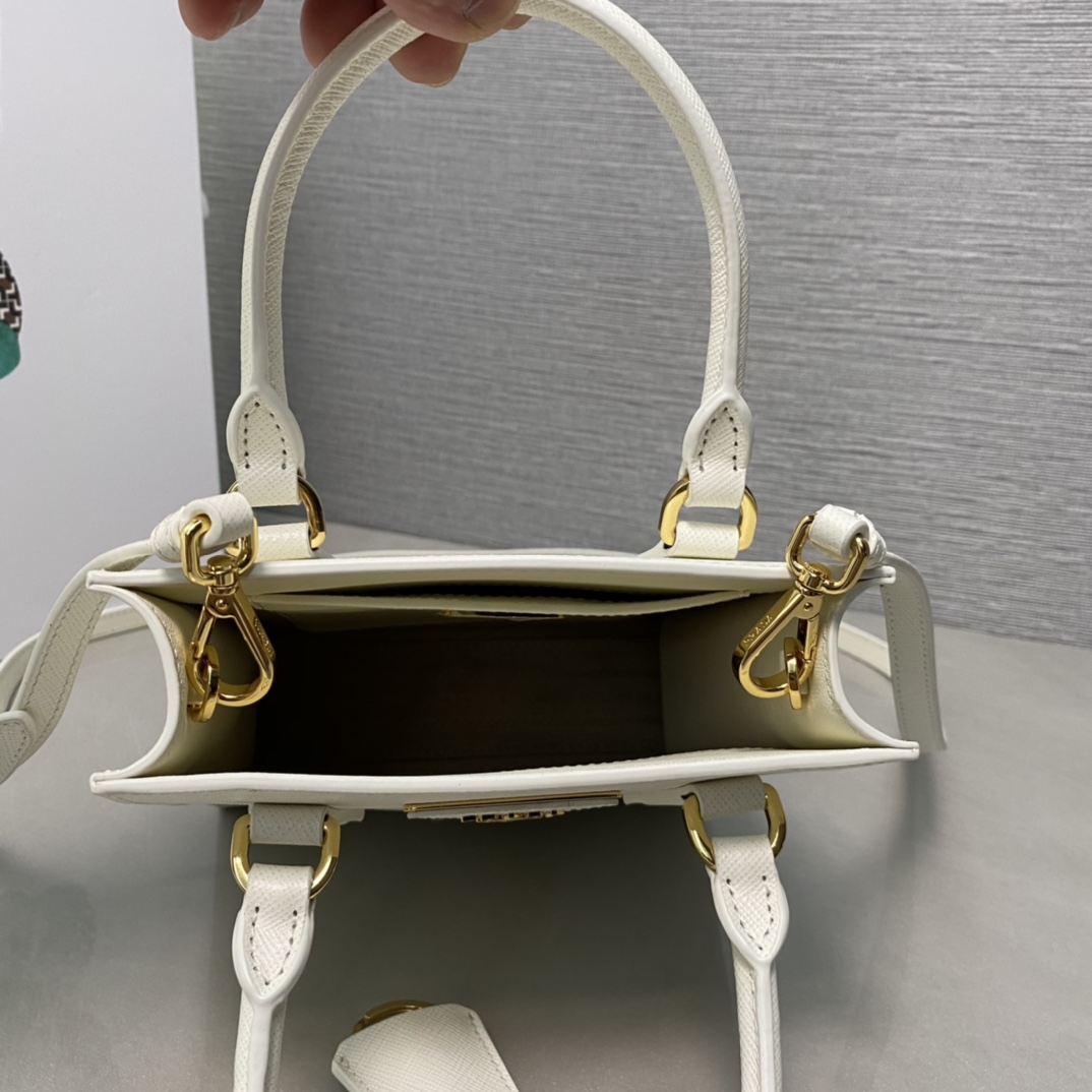 Pra*a saffiano leather handbag