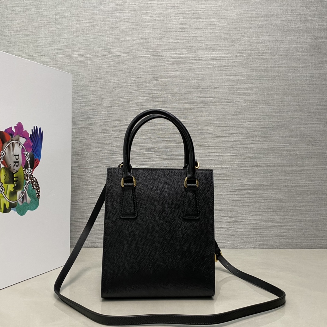 Pra*a saffiano leather handbag