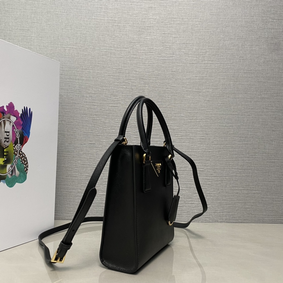 Pra*a saffiano leather handbag