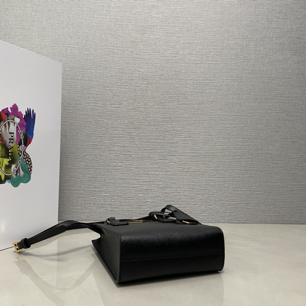 Pra*a saffiano leather handbag