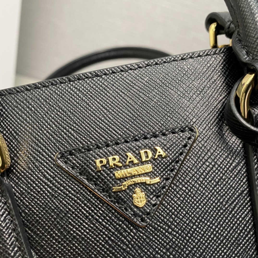 Pra*a saffiano leather handbag